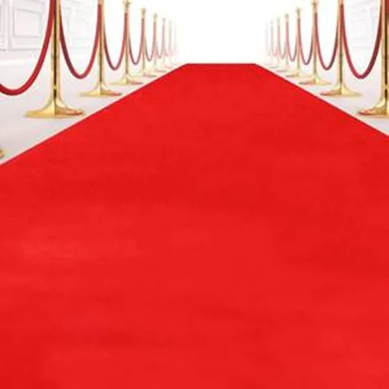 Red carpet with poles