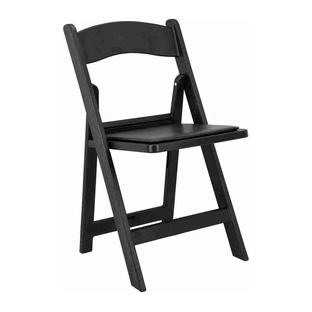 Black pad resin chair