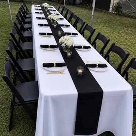 Black resin table set