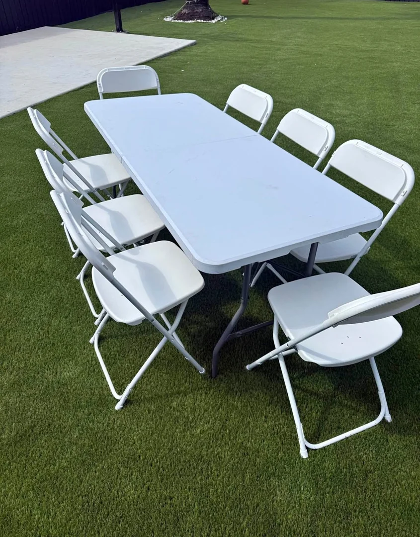 White Table & Chair Set
