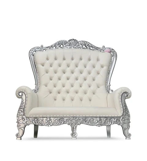 Silver Double Throne Chair