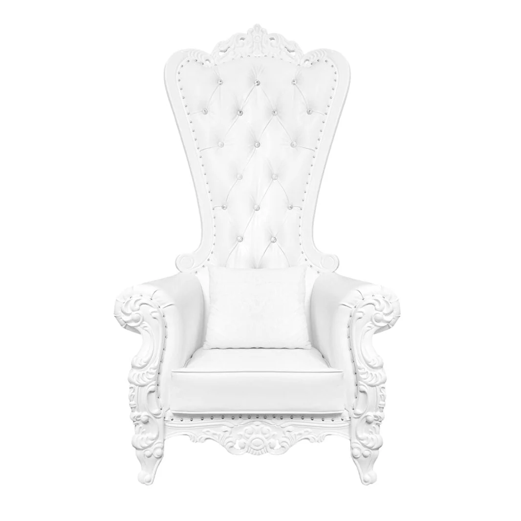 Throne chair — white, single